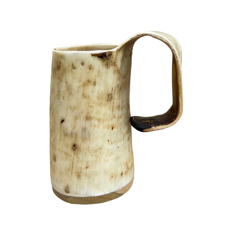 Abbeyhorn Soldiers Rough Oxhorn Mug Small Pale front