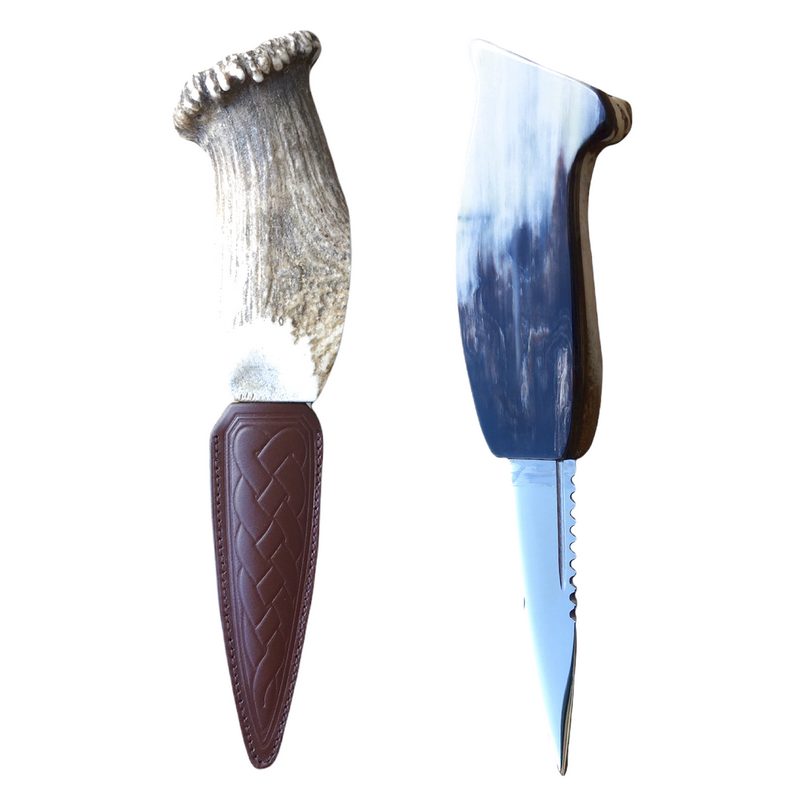 Abbeyhorn Stag Antler Sgian Dubh front and back