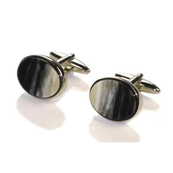 Abbeyhorn Oxhorn Cufflinks Oval