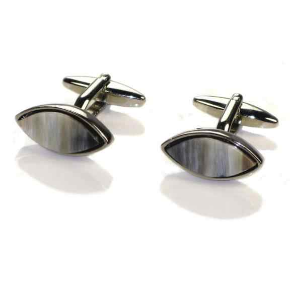 Abbeyhorn Oxhorn Cufflinks Marquise