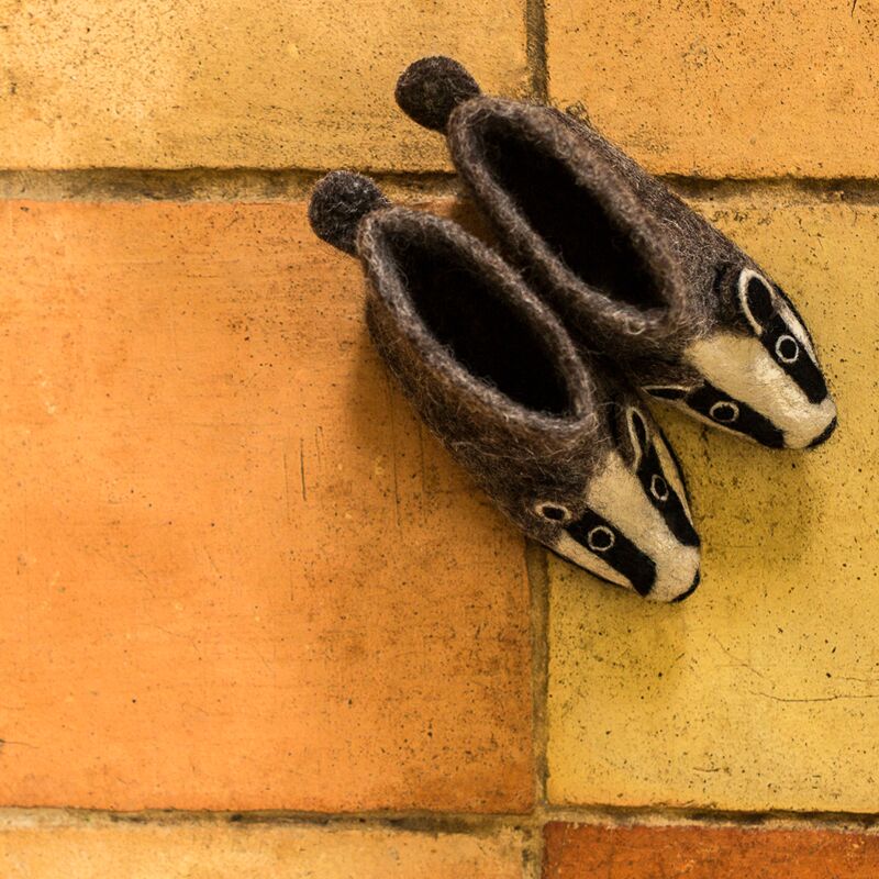 Adult Slippers Billie The Badger - top