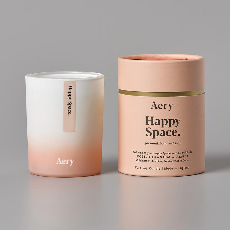 Aery Aromatherapy Scented Candle Happy Space AE0002 with box