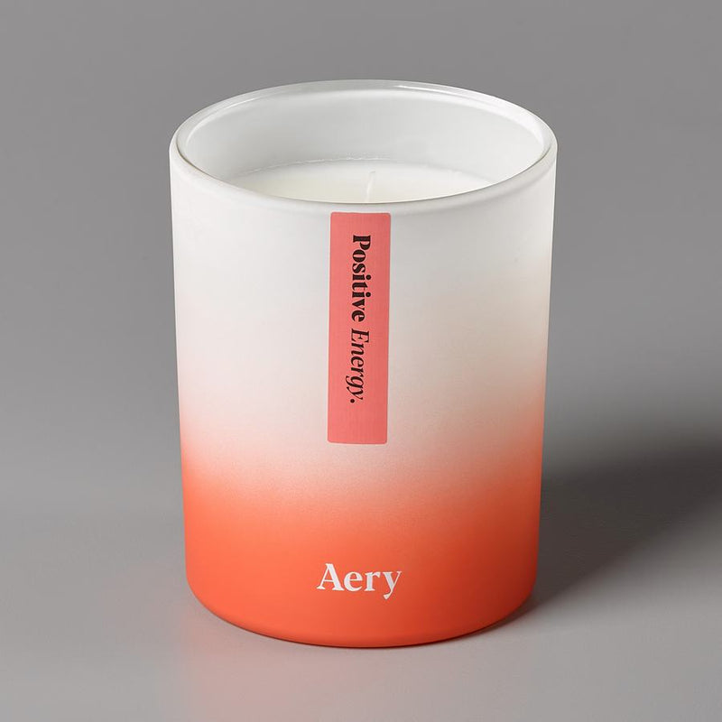 Aery Aromatherapy Scented Candle Positive Energy AE0006 on grey