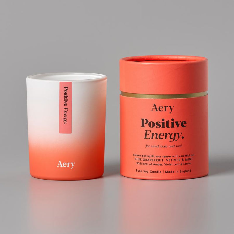 Aery Aromatherapy Scented Candle Positive Energy AE0006 with box