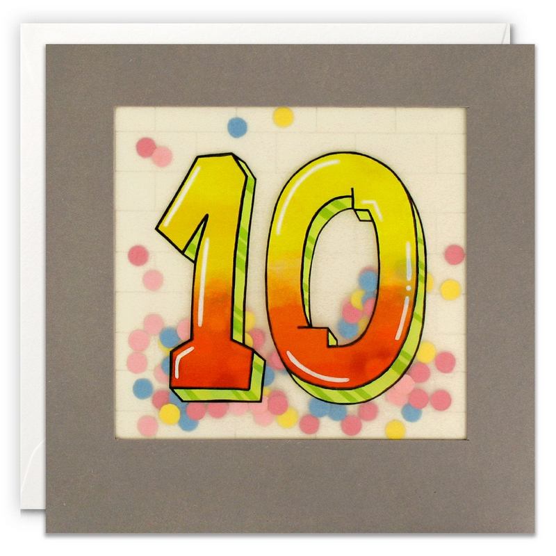 Age 10 Paper Shakies Birthday Card PP3417 front