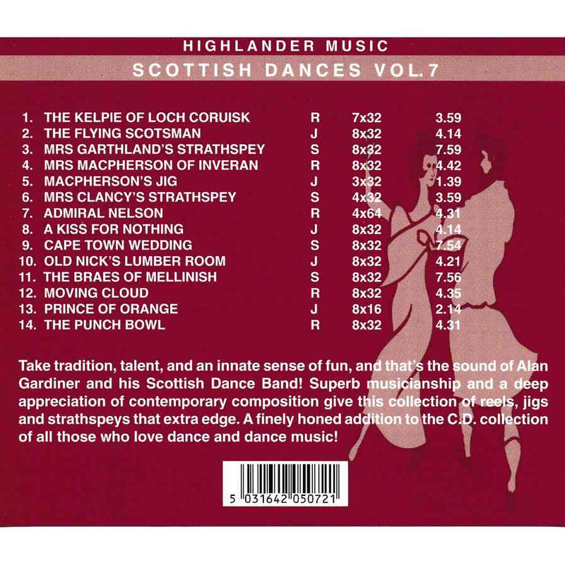 Alan Gardiner & His Scottish Dance Band - Scottish Dances Volume 7 CD track list