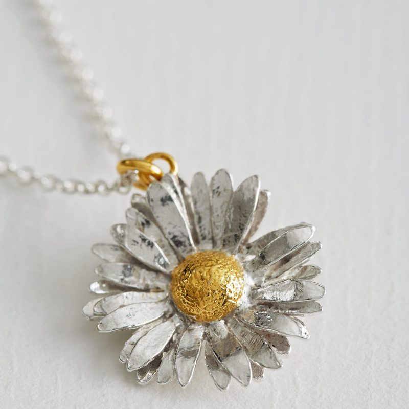 Alex Monroe Big Daisy Necklace DBN7-MIX on paper