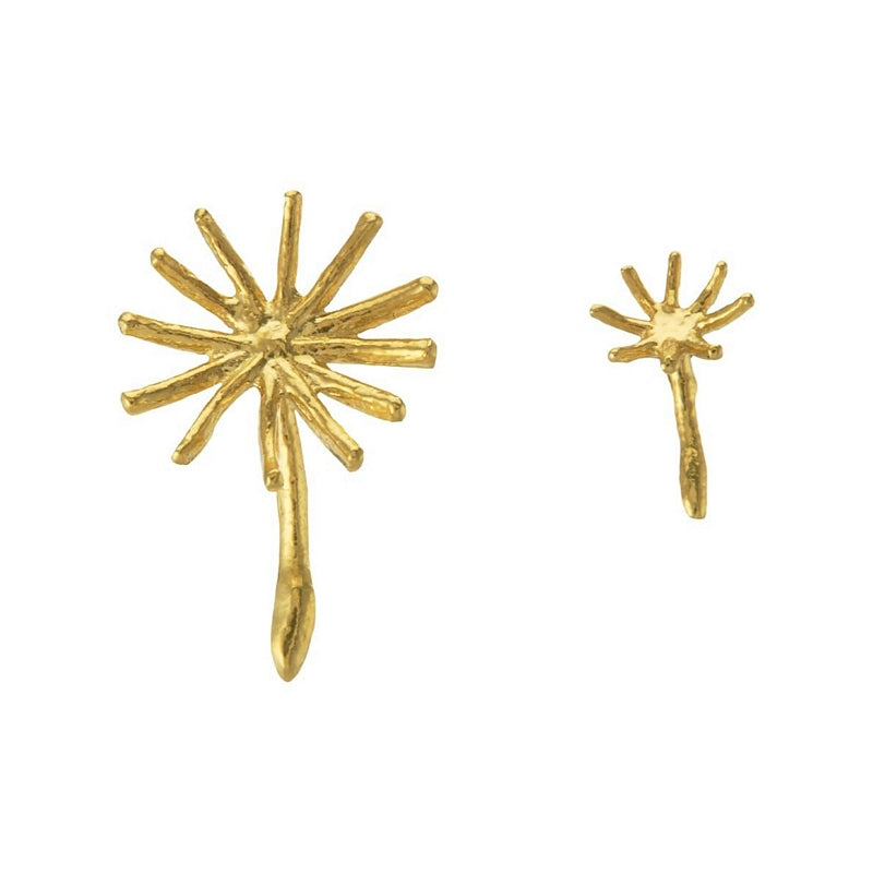 Alex Monroe Jewellery Assymetric Dandelion Fluff Earrings Gold Plate NLE3-GP main