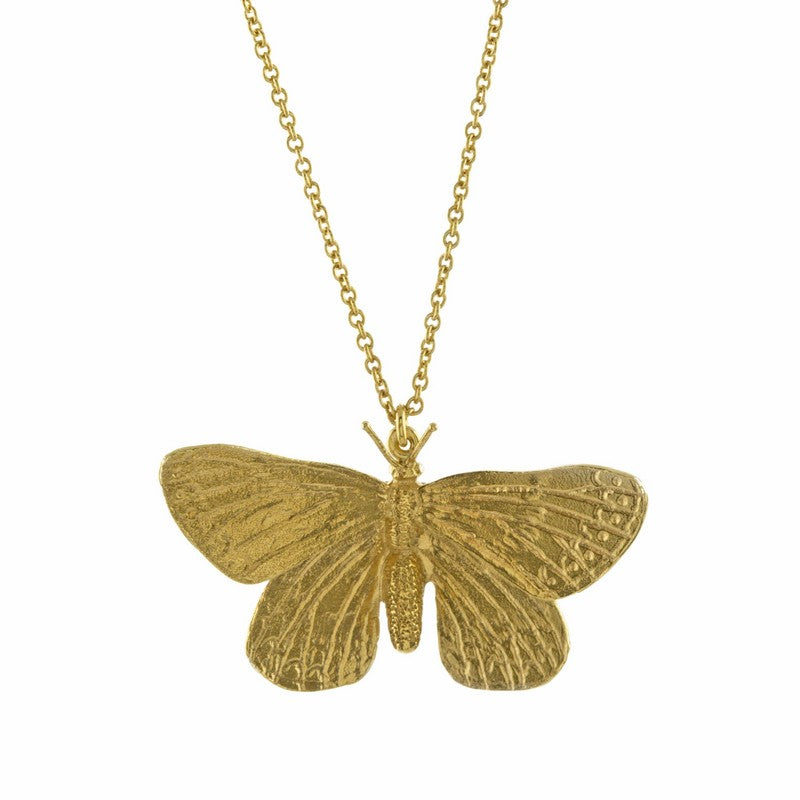 Alex Monroe Jewellery Duke of Burgundy Butterfly Necklace Gold Plate ETN3-GP main