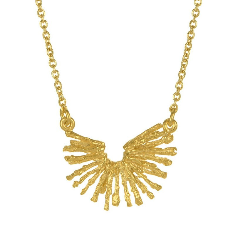 Alex Monroe Jewellery Nest Structure Half Circle Necklace Gold Plate NLN4-GP back