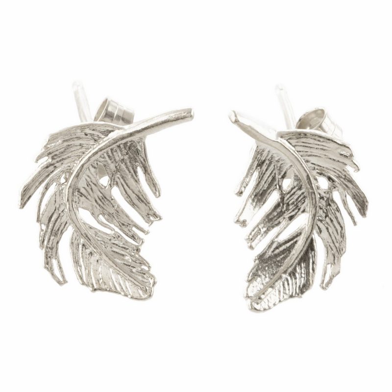 Alex Monroe Feather Stud Earrings TFE5-S