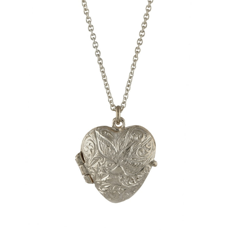 Alex Monroe Jewellery Victoriana Keepsake Heart Locket Silver BVL3-S main