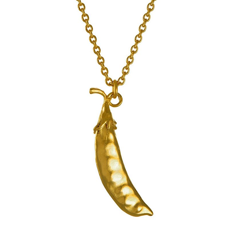 Alex Monroe Peapod Necklace Gold Plated GN3-GP back