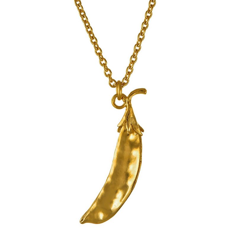 Alex Monroe Peapod Necklace Gold Plated GN3-GP front
