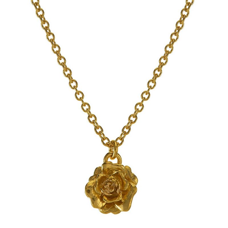 Alex Monroe Rosa Damasca Necklace Gold Plated RDN3-GP front