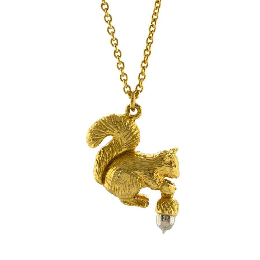 Alex Monroe Squirrel & Acorn Necklace fsn3-mix main