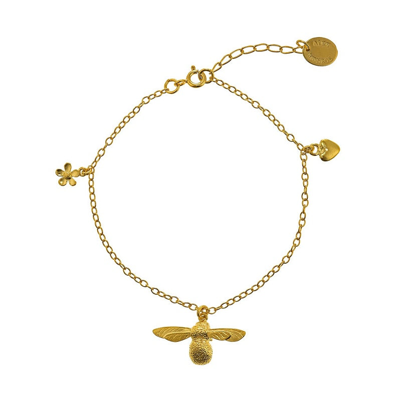 Alex Monroe Baby Bee Bracelet Gold Plated main