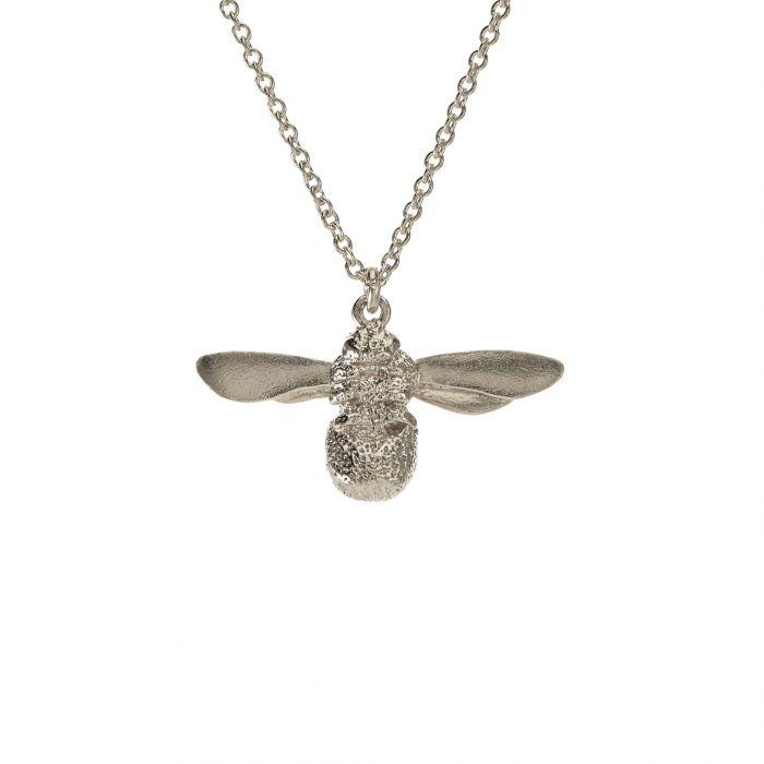 Alex Monroe Baby Bee Necklace Silver BBN1-S back