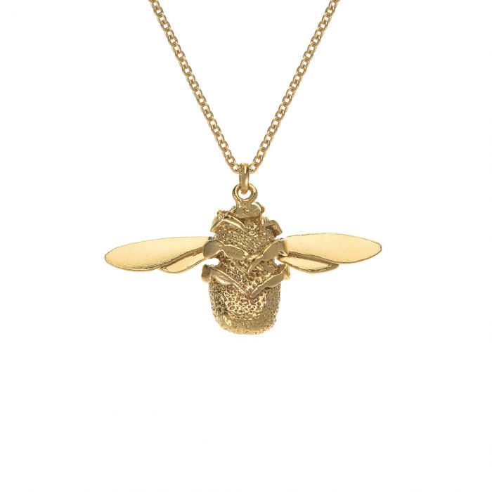 Alex Monroe Bumblebee Necklace Gold Plated OSN1-GP back