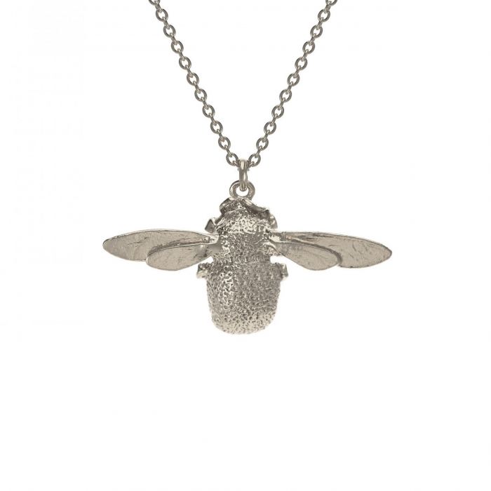 Alex Monroe Bumblebee Necklace Silver OSN1-S front