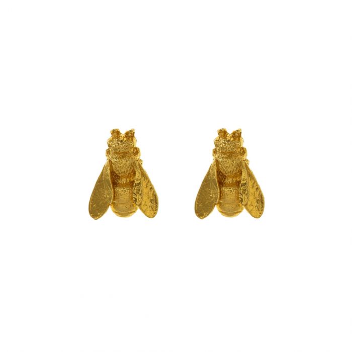 Alex Monroe Honey Bee Stud Earrings Gold Plated DBE5-GP main