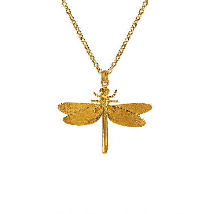 Alex Monroe Jewellery Dragonfly Necklace Gold Plated MGN10-GP back