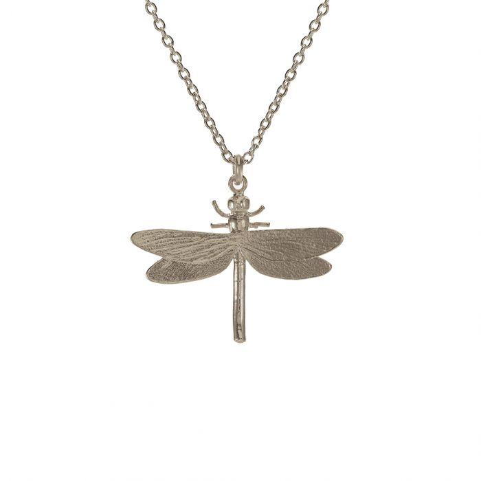 Alex Monroe Jewellery Dragonfly Necklace Silver MGN10-S front