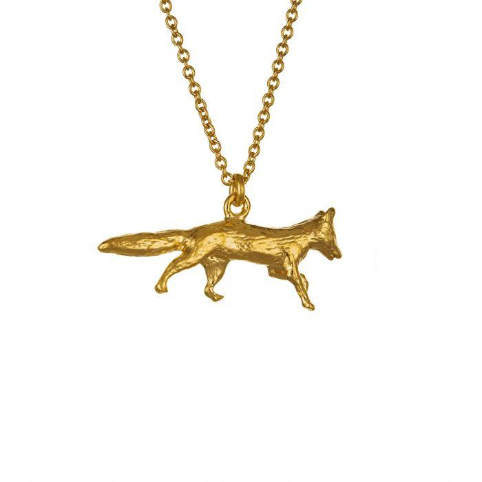 Alex Monroe Jewellery Prowling Fox Necklace Gold Plated TCN8-GP back