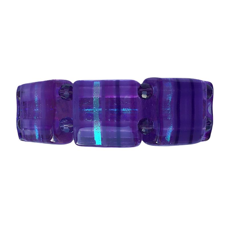 Alicia MacInnes Fused Glass Jewellery Cara Tartan Bracelet front