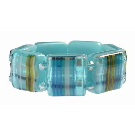 Alicia MacInnes Fused Glass Jewellery Skye Tartan Bracelet pale