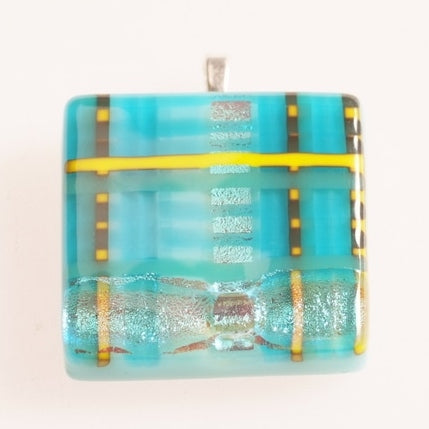 Alicia MacInnes Fused Glass Jewellery Skye Tartan Bracelet pale