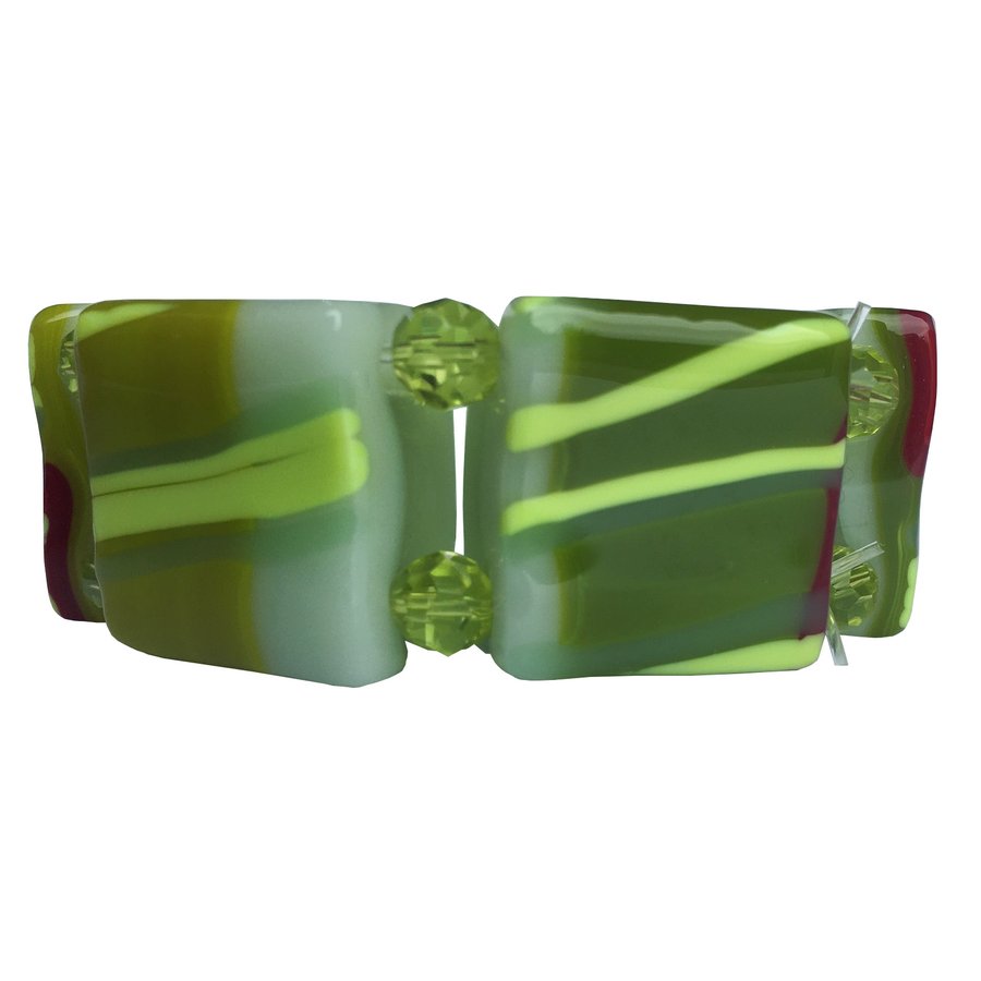 Alicia MacInnes Fused Glass Jewellery Spring Green Bracelet