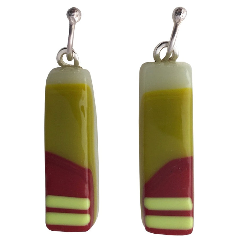 Alicia MacInnes Fused Glass Jewellery Spring Green Dangly Earrings cropped