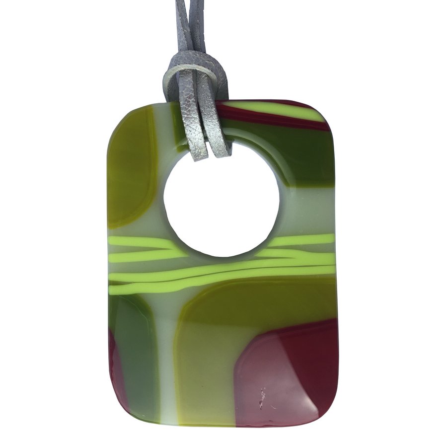 Alicia MacInnes Fused Glass Jewellery Spring Green Pendant Necklace main