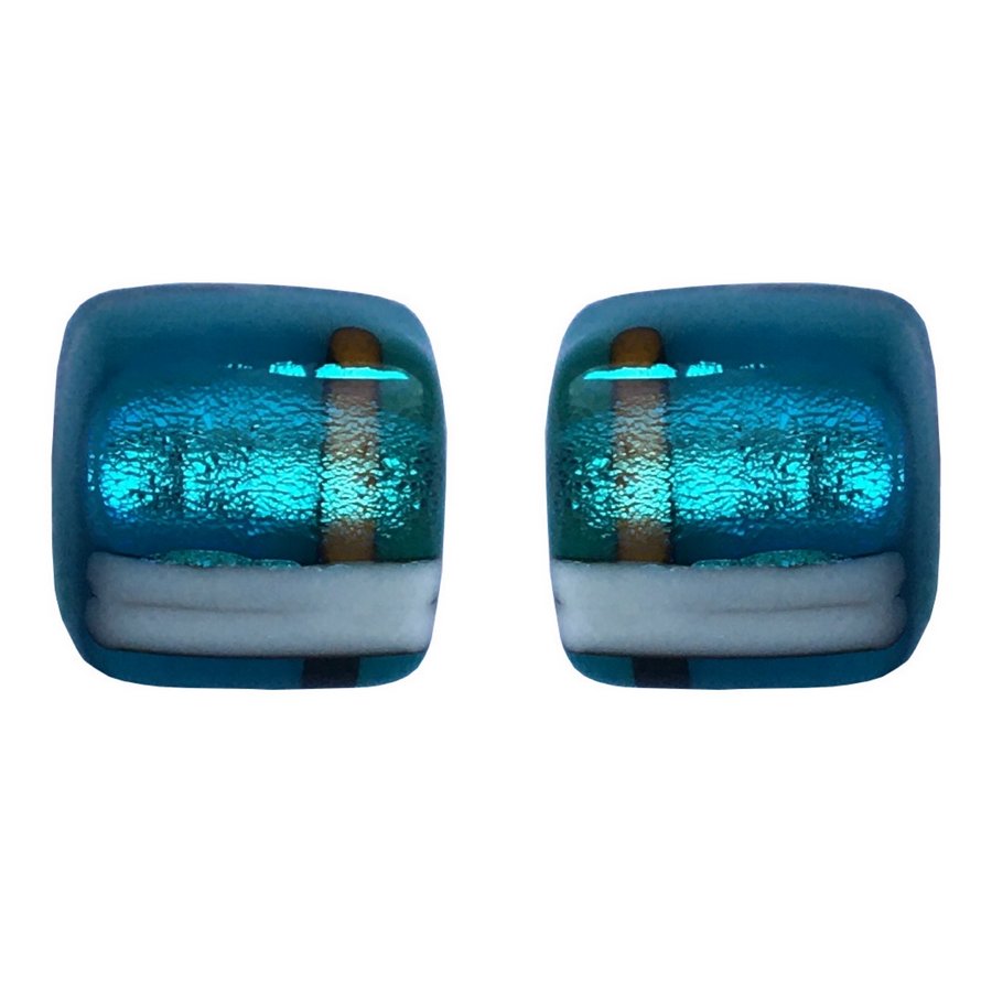 Alicia MacInnes Jewellery Skye Tartan Glass Stud Earrings pair