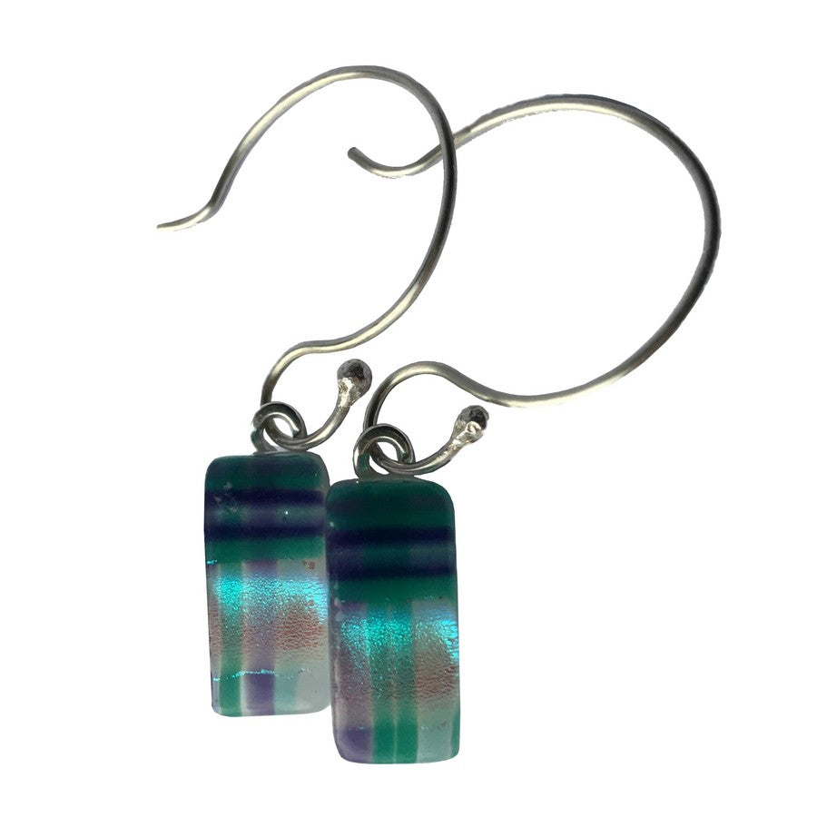 Alicia MacInnes Jewellery Tartan Glass Pendant Earrings Iona pair