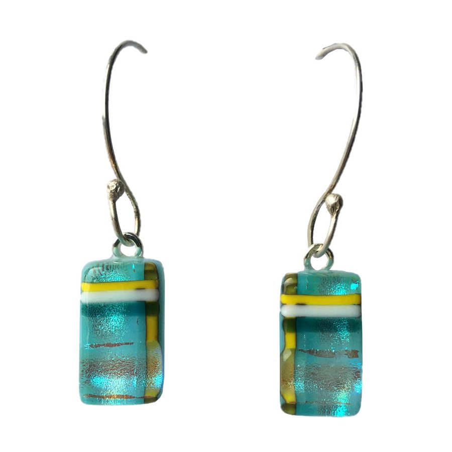 Alicia MacInnes Skye Tartan Fused Glass Earrings variation 2