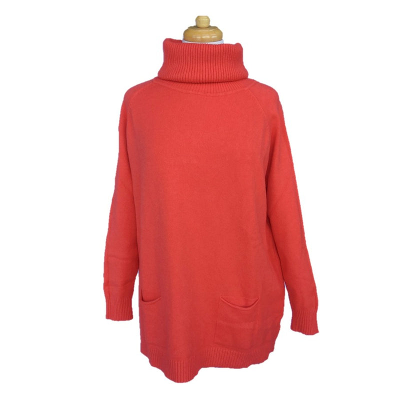 Amazing Woman Anna Jumper in Satsuma front with neck rolled