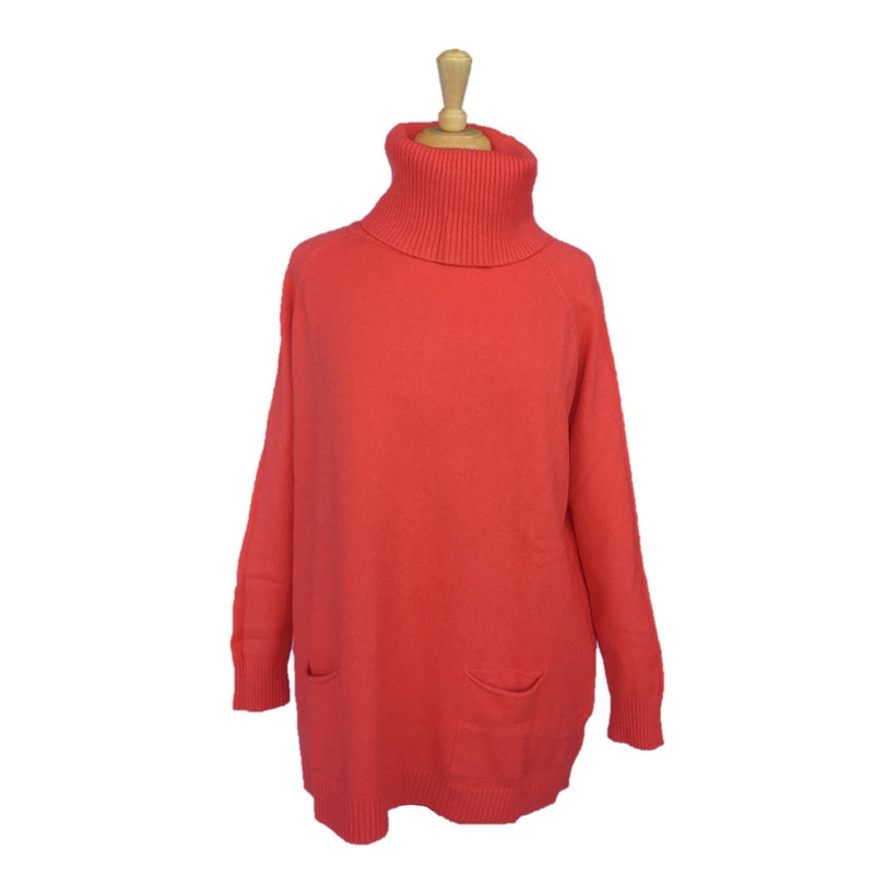 Amazing Woman Anna Jumper in Satsuma front with neck folded