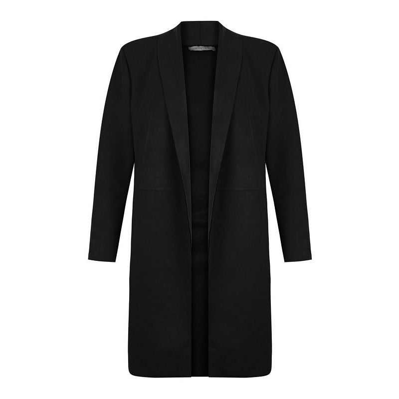 Amazing Woman Heidi Sueded Coat Black front