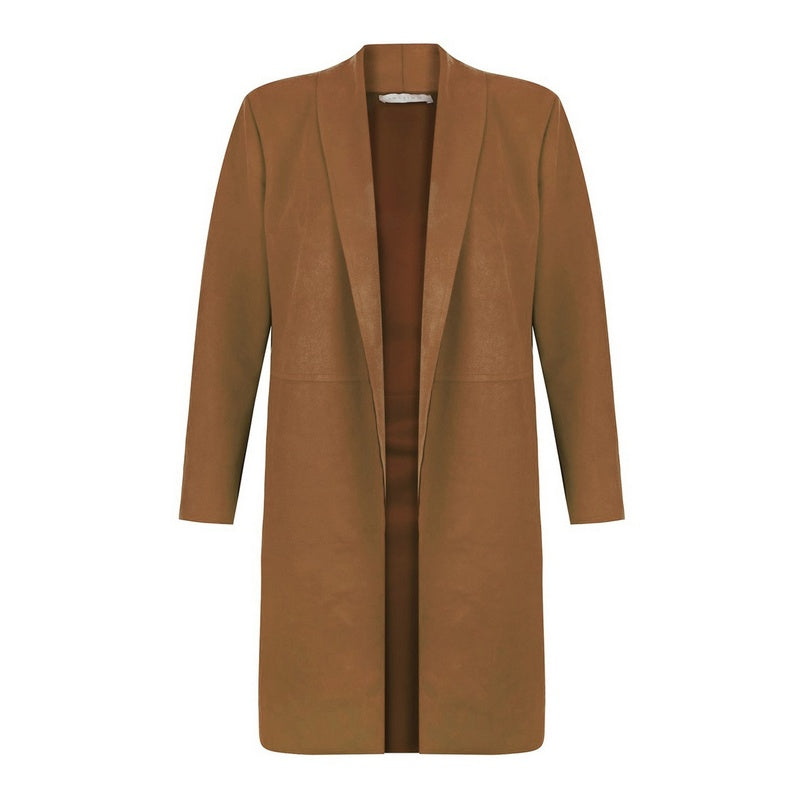 Amazing Woman Heidi Sueded Coat Camel front