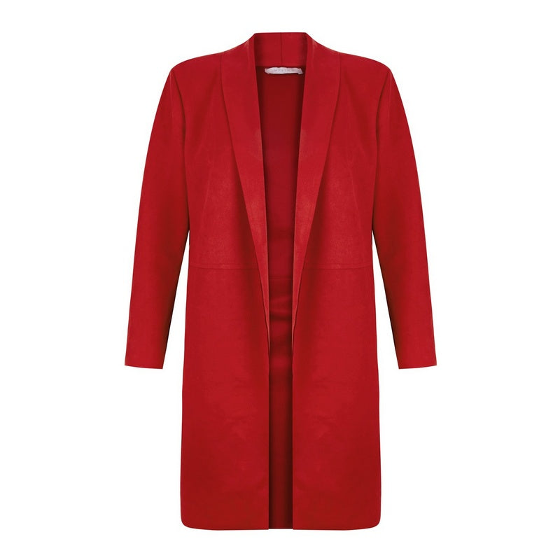 Amazing Woman Heidi Sueded Coat Red Alert front