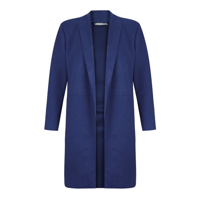 Amazing Woman Heidi Sueded Coat Royal Blue front