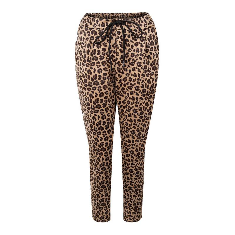 Amazing Woman Helli Sueded Leopard Print Trousers front