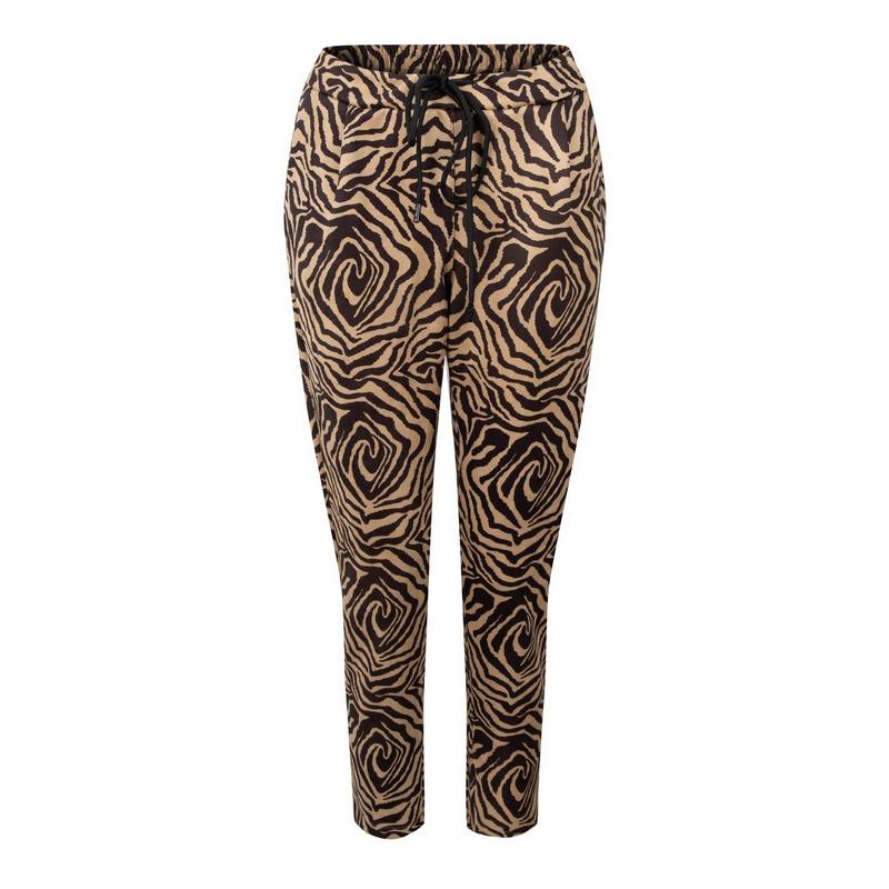 Amazing Woman Helli Sueded Zebra Print Trousers front
