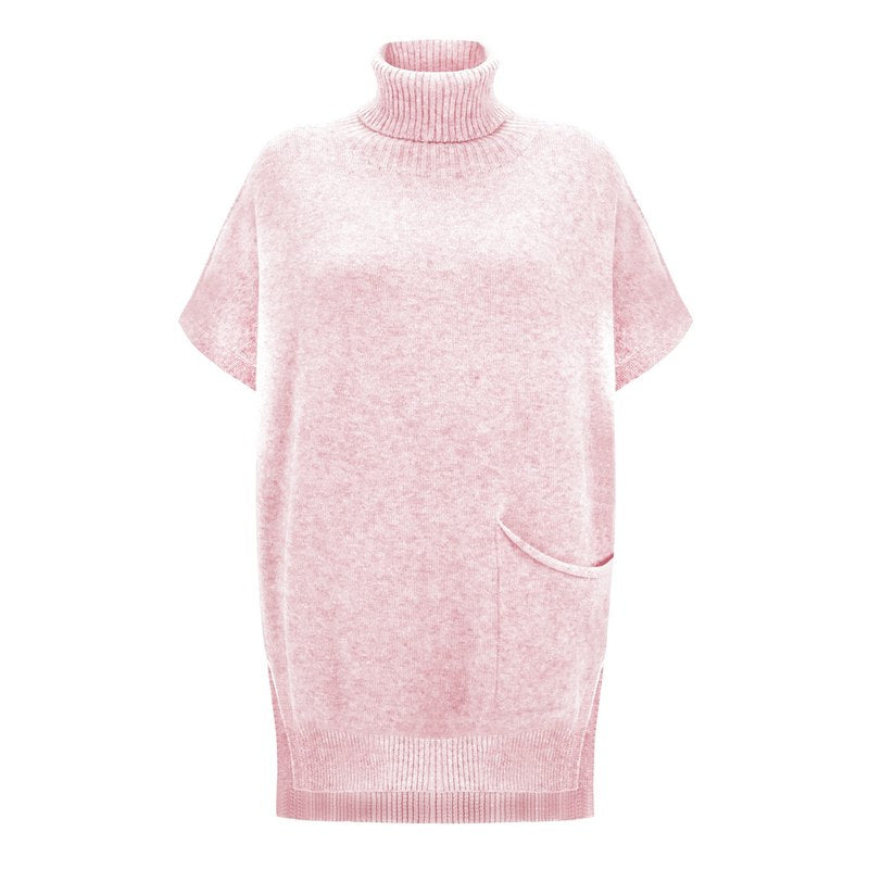Amazing Woman Piper Roll Neck Poncho Antique Rose