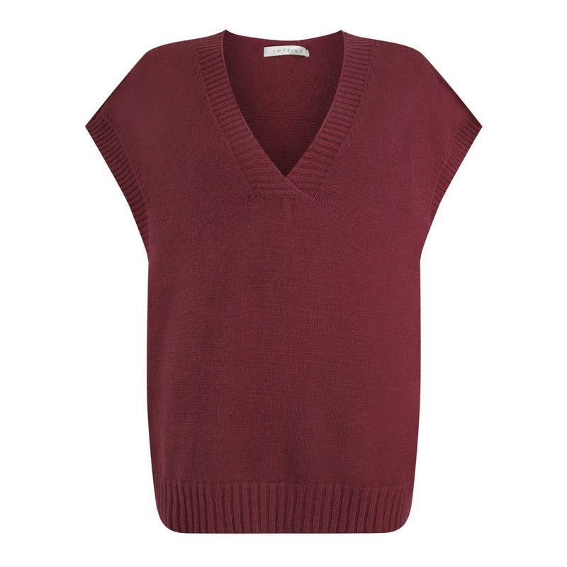 Amazing Woman Pirie Easy Fit V-Neck Tank Mulberry Purple front