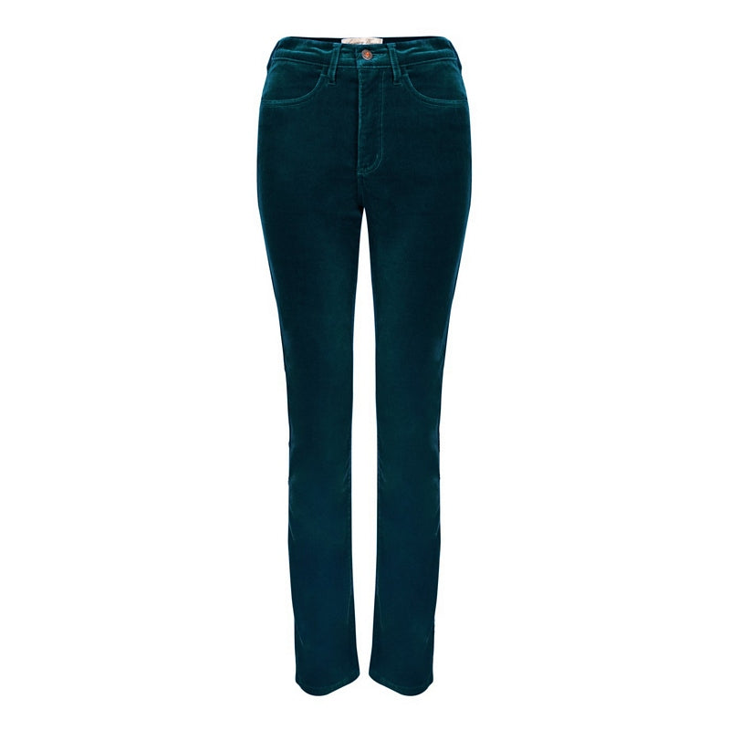 Velvet Straight Leg Jeans in Petrol