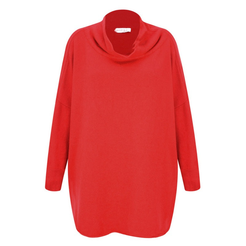 Amazing Woman Vera Oversized Jumper in Berry Red front