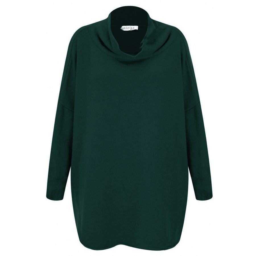 Amazing Woman Vera Oversized Knit Jumper Green front